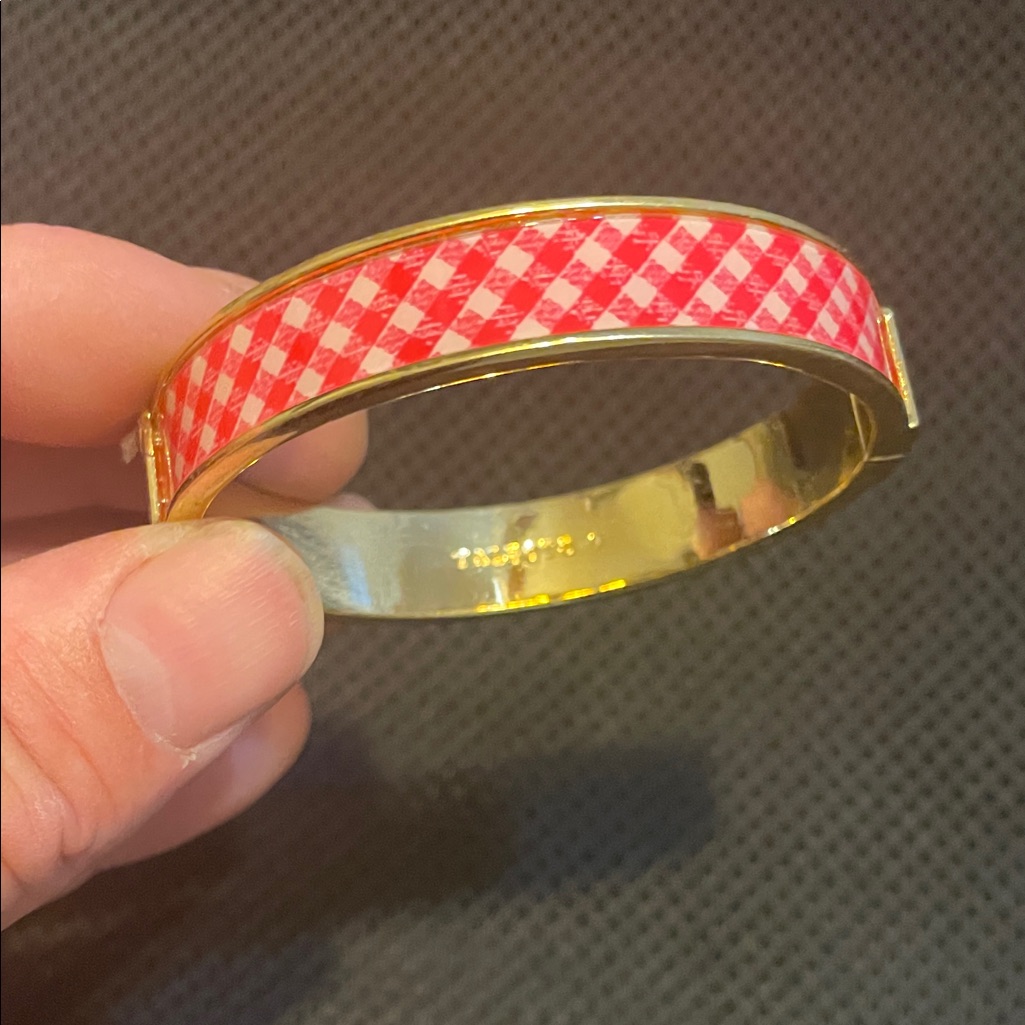 Talbots Gold And Pink Patterned Bangle